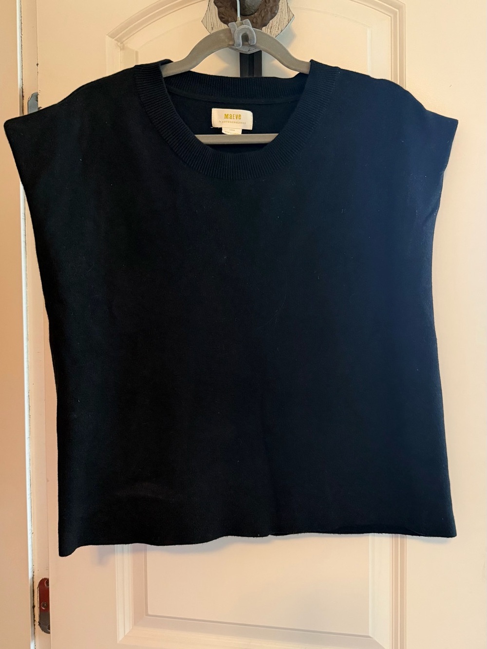 Maeve Black Sleeveless Knit Shell